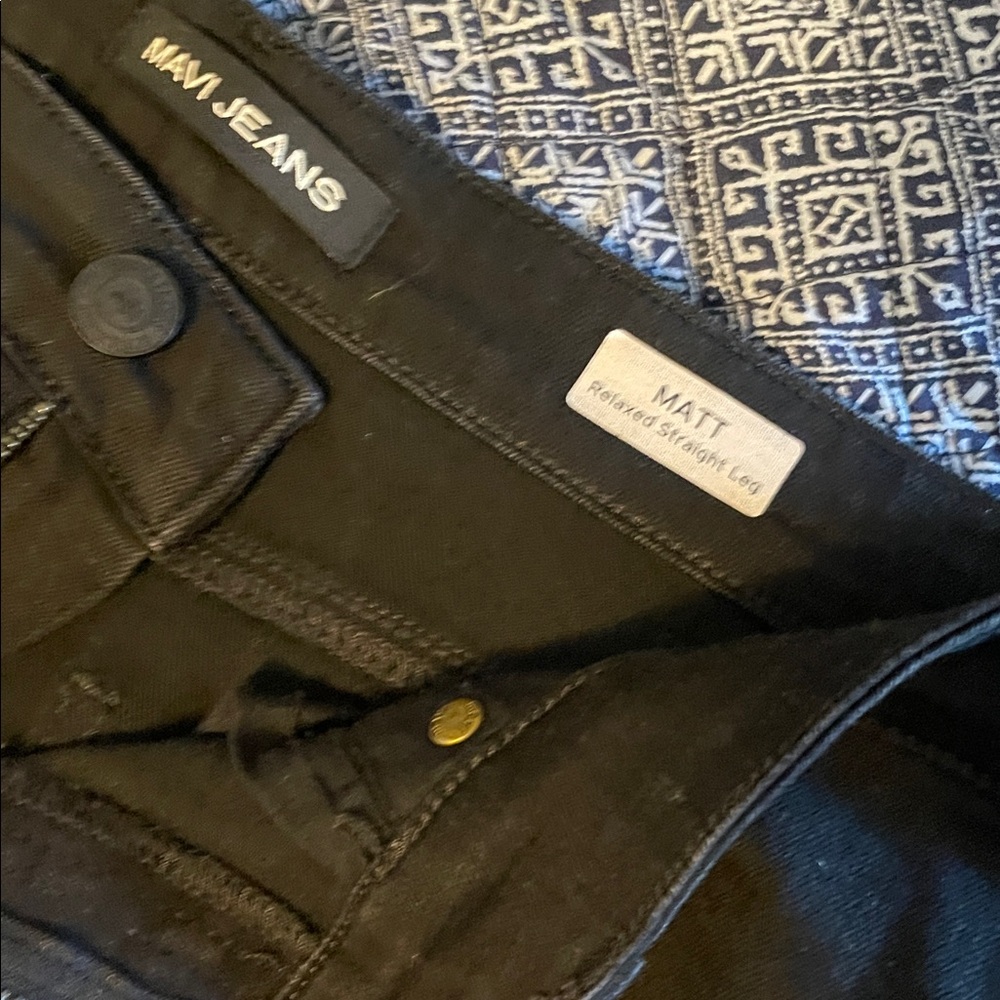Mavi Men's Black Straight Jeans